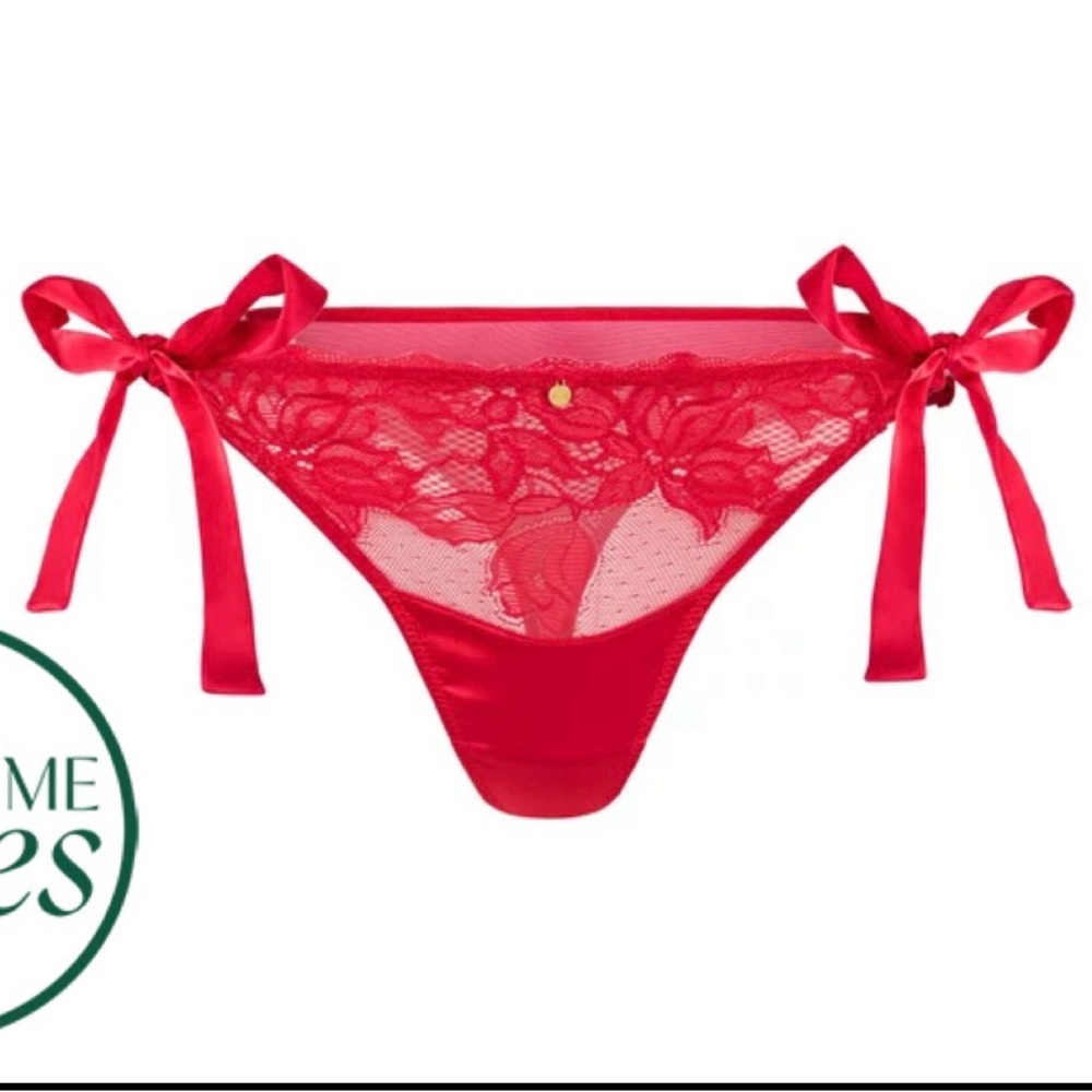 NWT - Adore Me Lingerie - Red Lace Thong